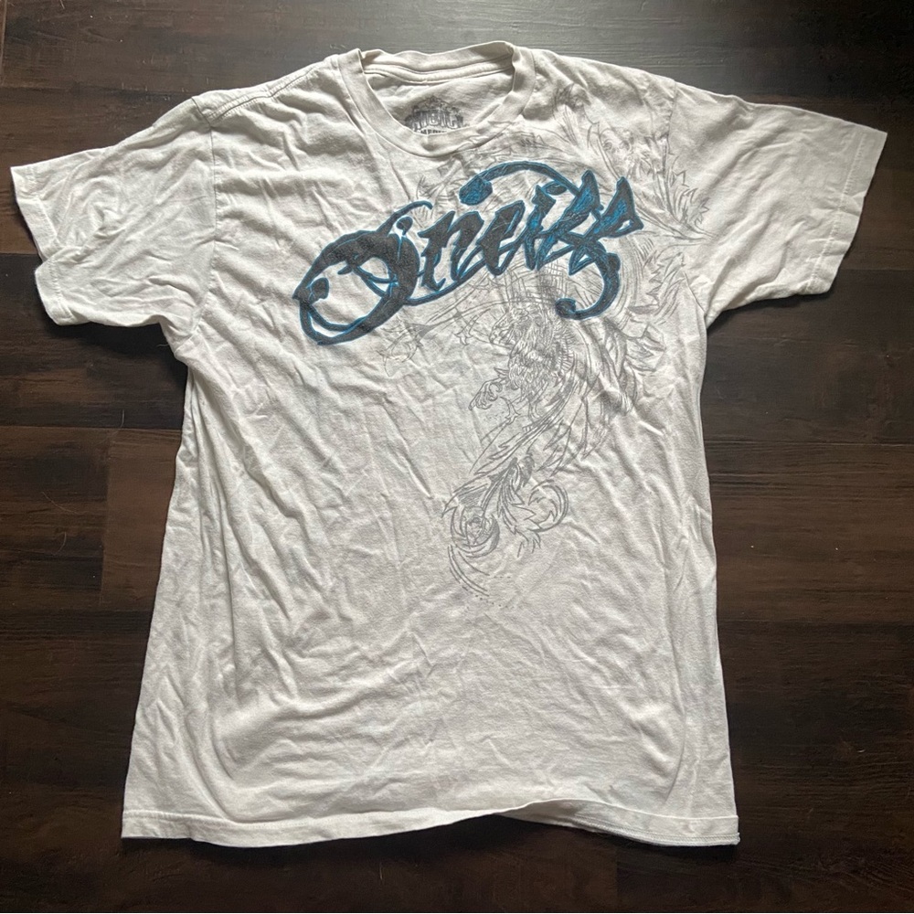 y2k white graphic tee